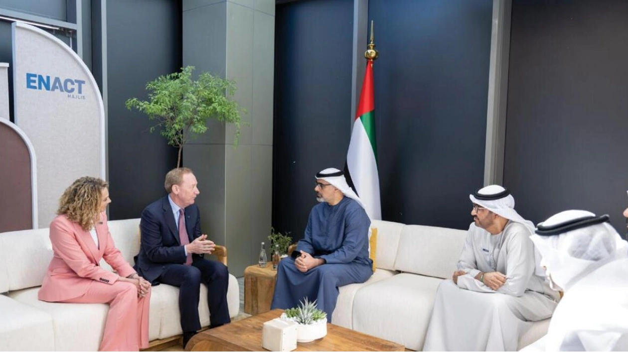 Abu Dhabi Crown Prince Meets Microsoft President to Discuss AI and Sustainability