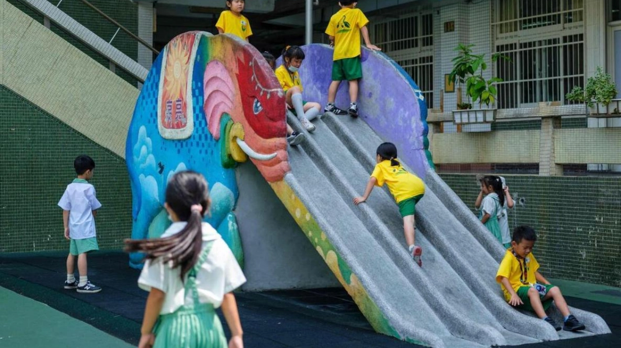 Nostalgic Elephant Slides in Taiwan