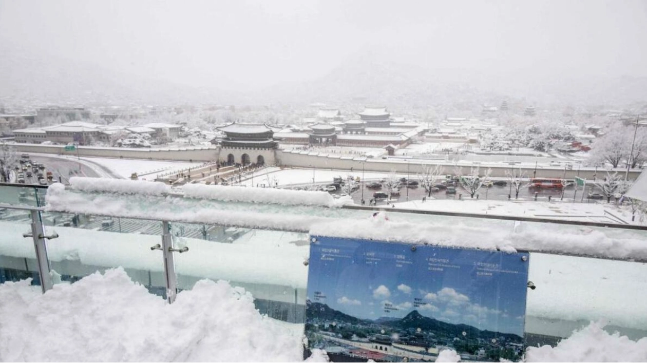 Historic Snowfall Blankets Seoul in November