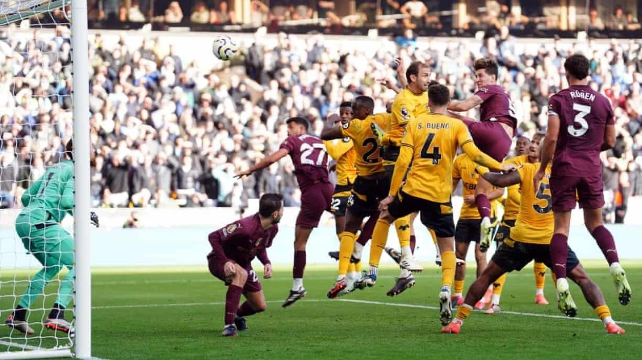 Stones' Late Header Sinks Wolves in Frenetic Encounter