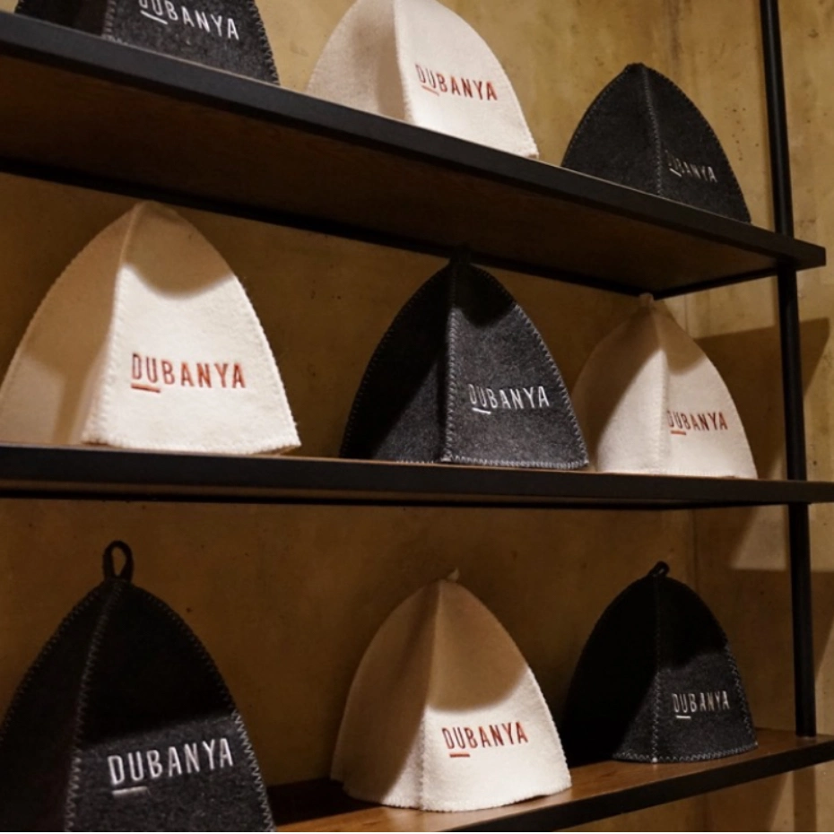 Banya hats on the shelf