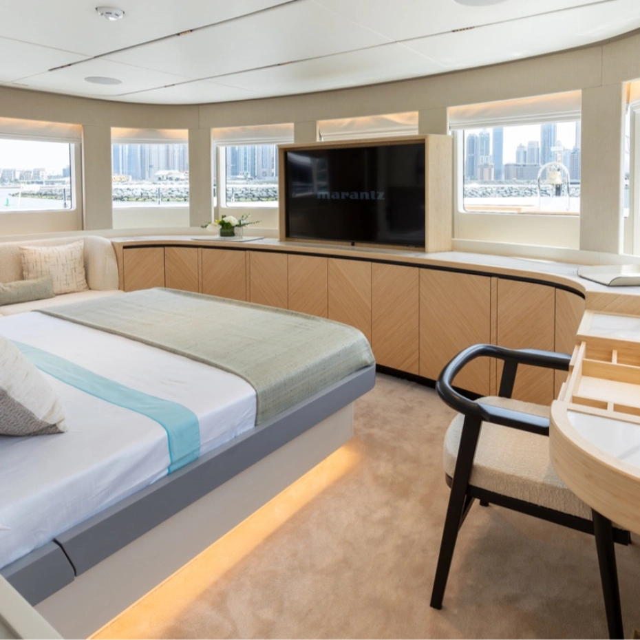 bedroom on a Nomad yacht