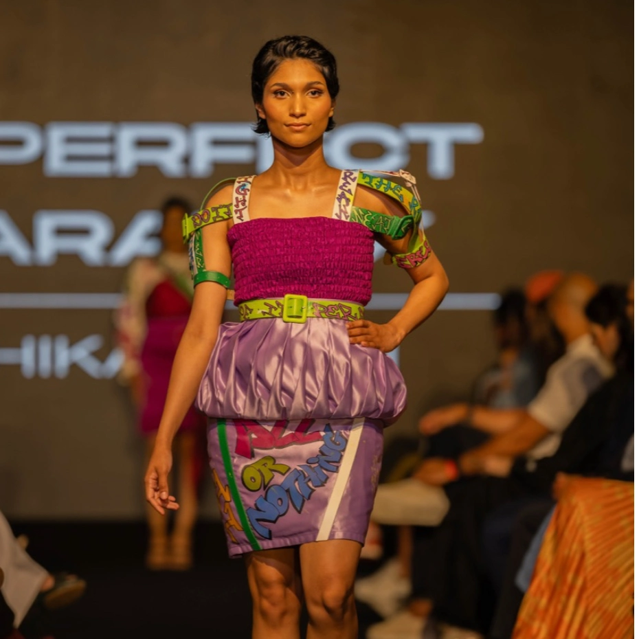 a model on the runway