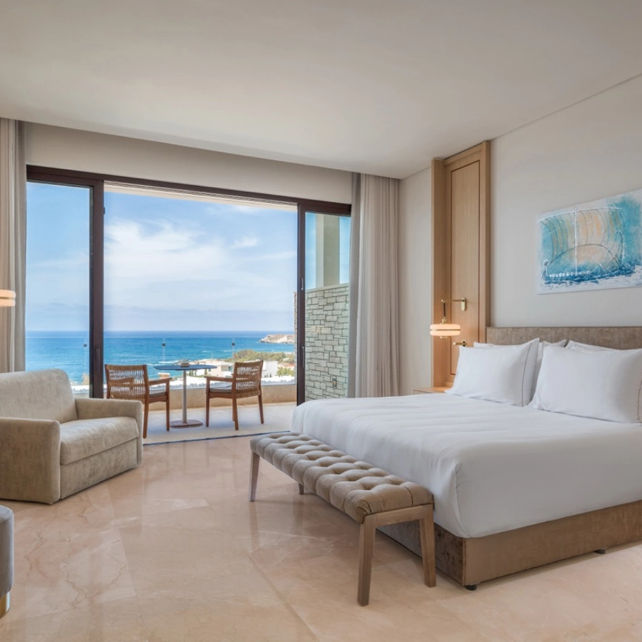hotel room with sea view