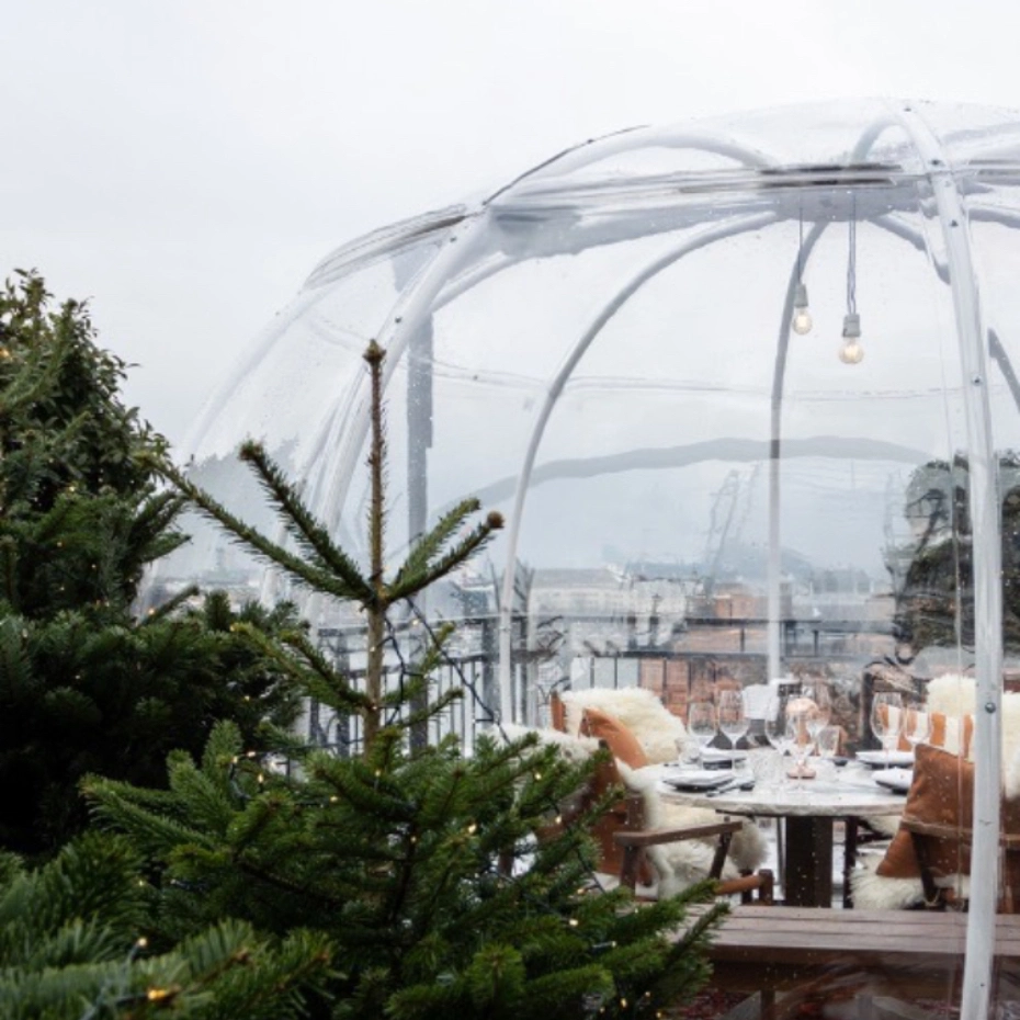 restaurant in a bubble