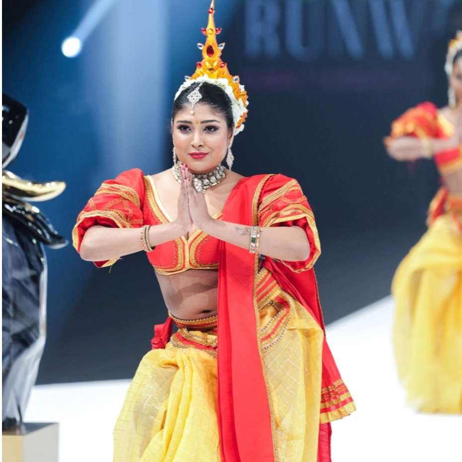 woman in Thai national dress