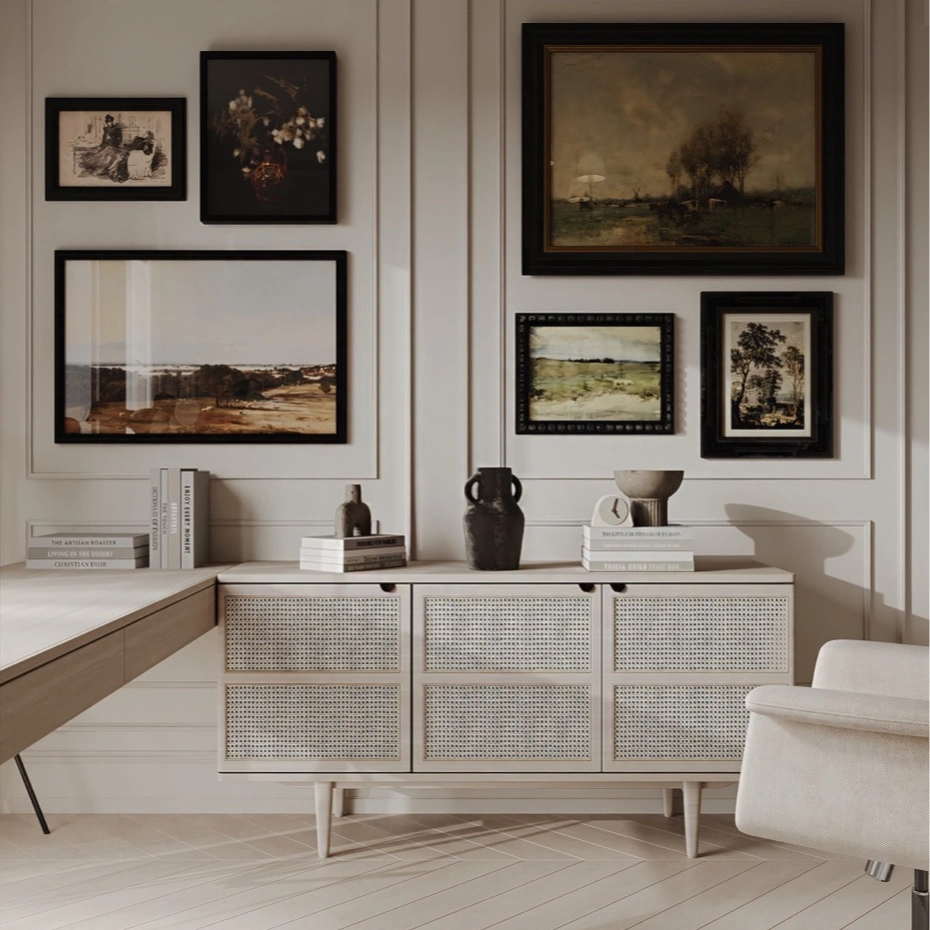paintings on the wall