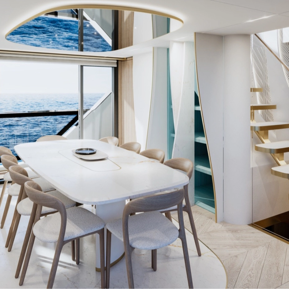 Majesty yacht dining area