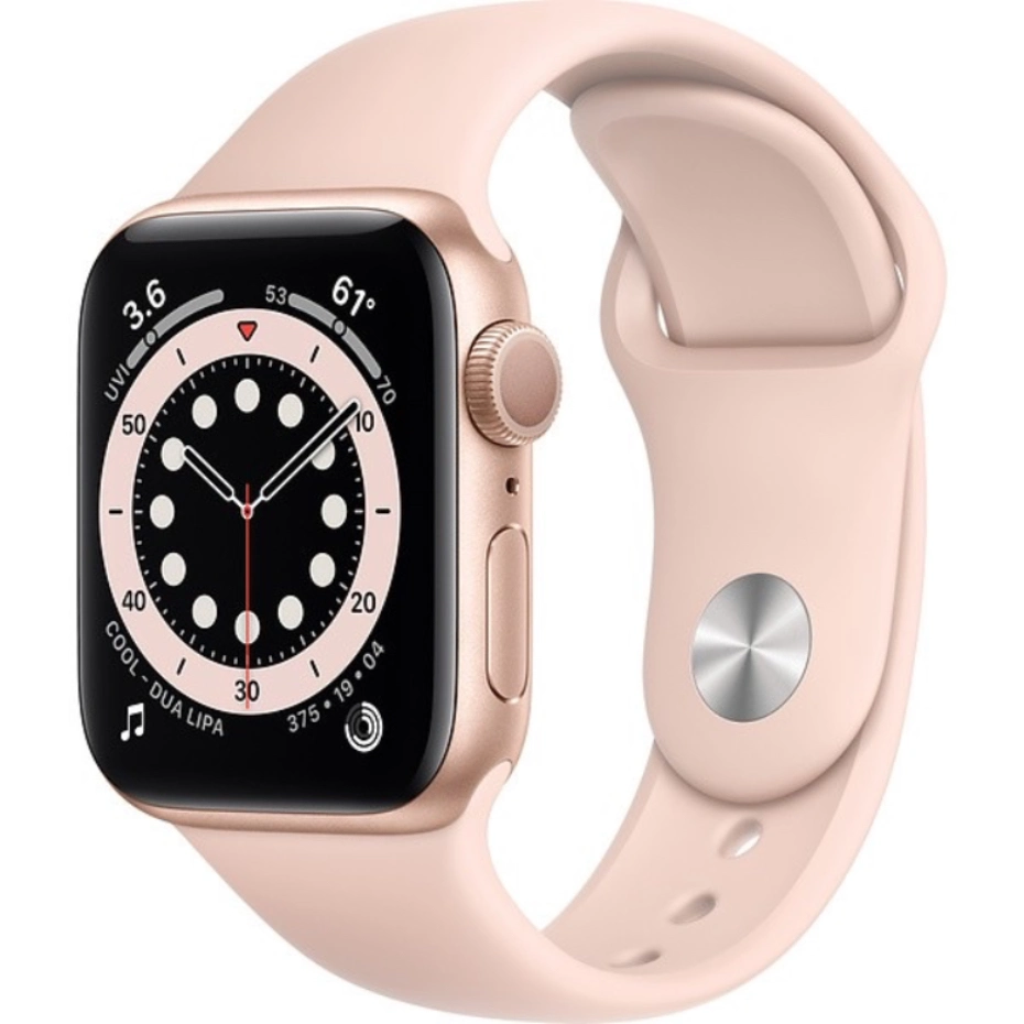 Apple Watch Series 6 GPS, 40mm Gold Aluminium Case With Pink Sand Sport Band