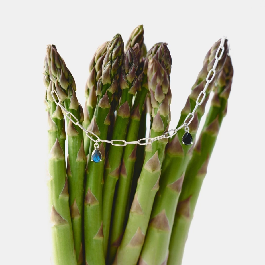 Bracelet on asparagus