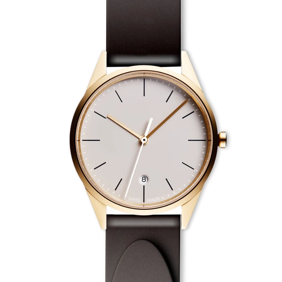 Uniform Wares, C36 Women’s Watch In PVD Satin Gold