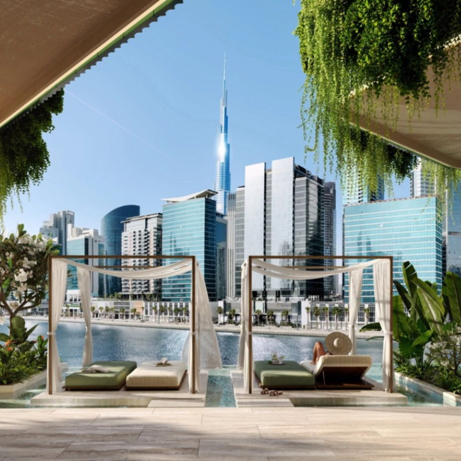 Cabanas with Burj Khalifa view