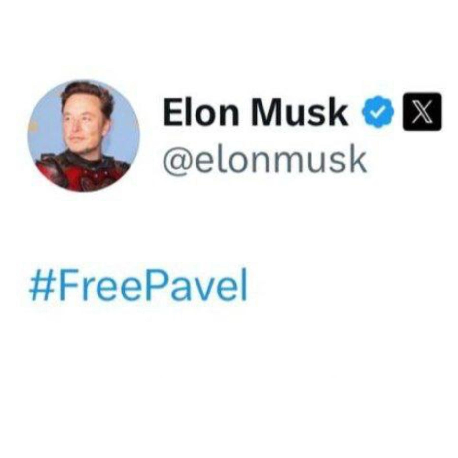 Elon Musk posted freedurov on twitter